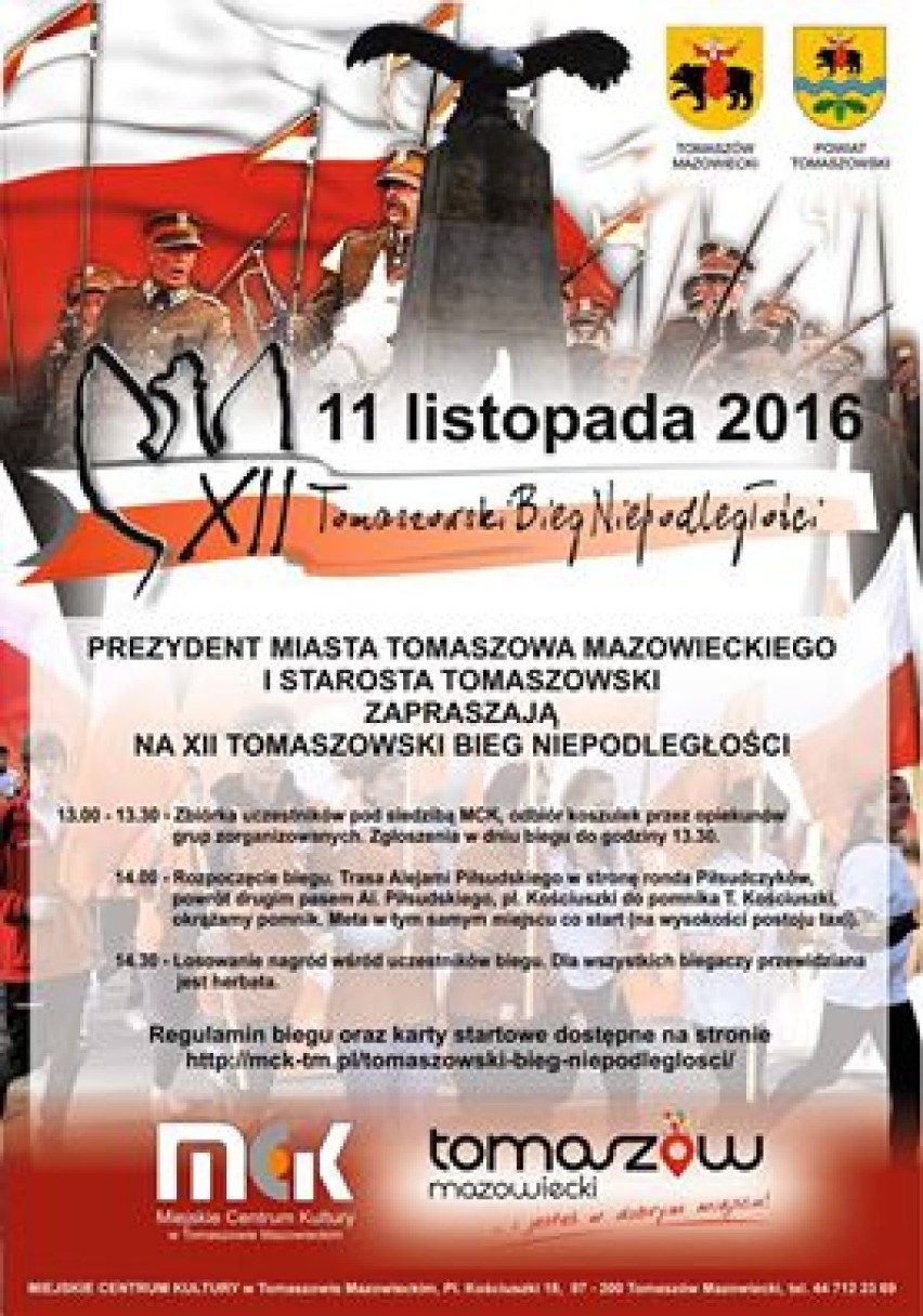 Święto niepodległości w Tomaszowie. Zaplanowano wiele imprez sportowych i kulturalnych