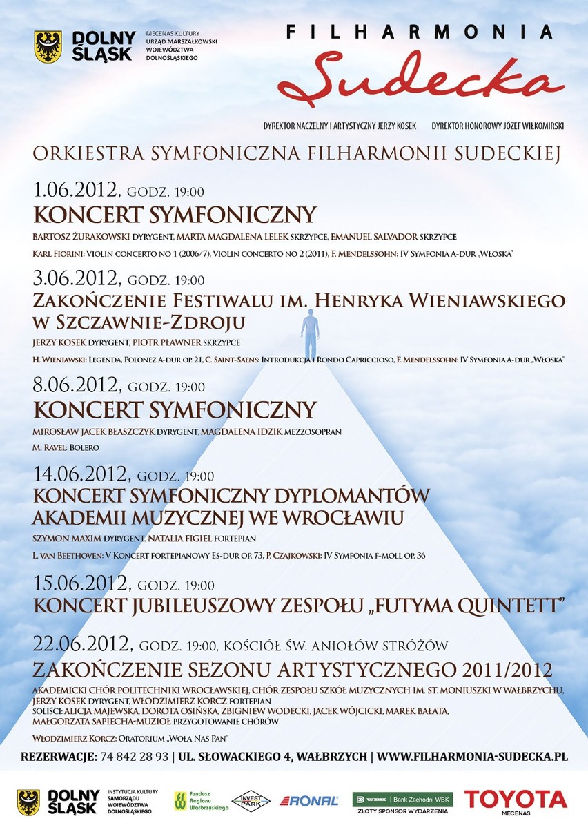 Filharmonia Sudecka organizuje 15 czerwca o g. 19 Koncert...