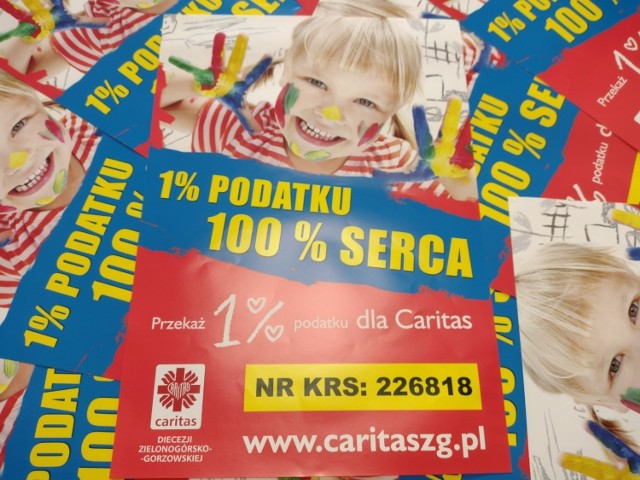 Swój 1% podatku możesz przekazać na Caritas Diecezji Zielonogórsko - Gorzowskiej