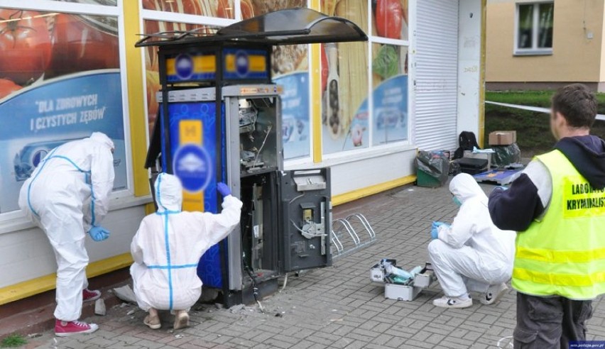 bankomat wysadzony w Olsztynie
