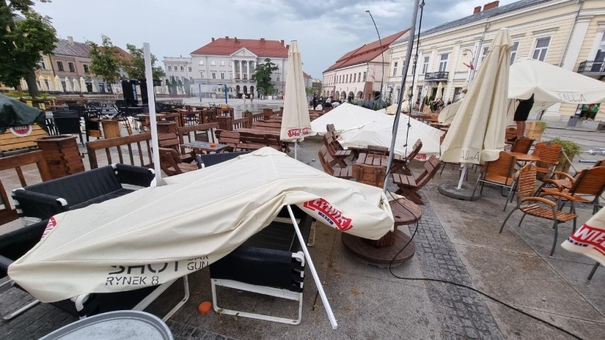 Burza jaka nadeszła nad Kielce w piątek po południu...