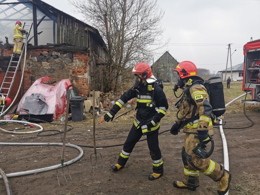 Pożar w Wygiełzowie w gminie Zapolice ZDJĘCIA