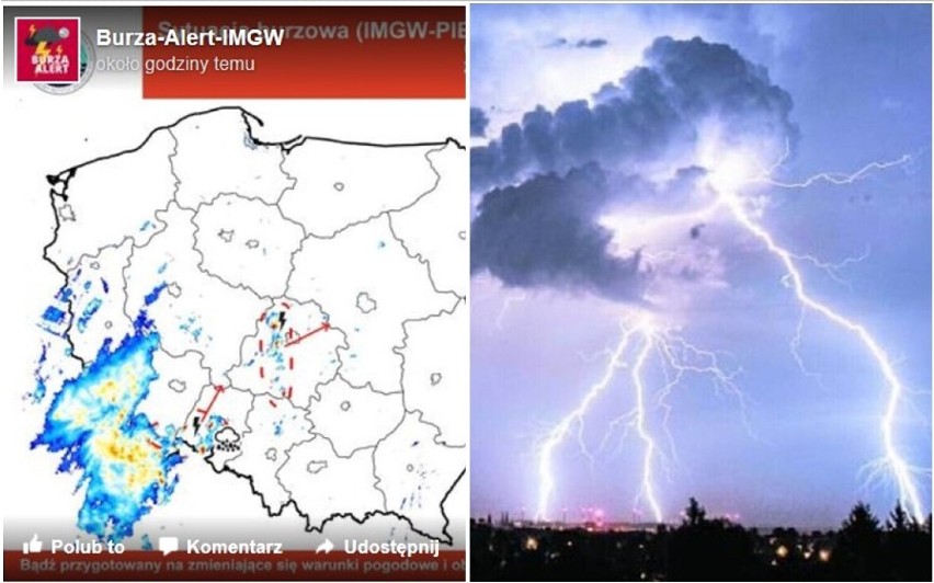 Uwaga ostrzeżeni IMGW przed burzami na Dolnym Śląsku,...
