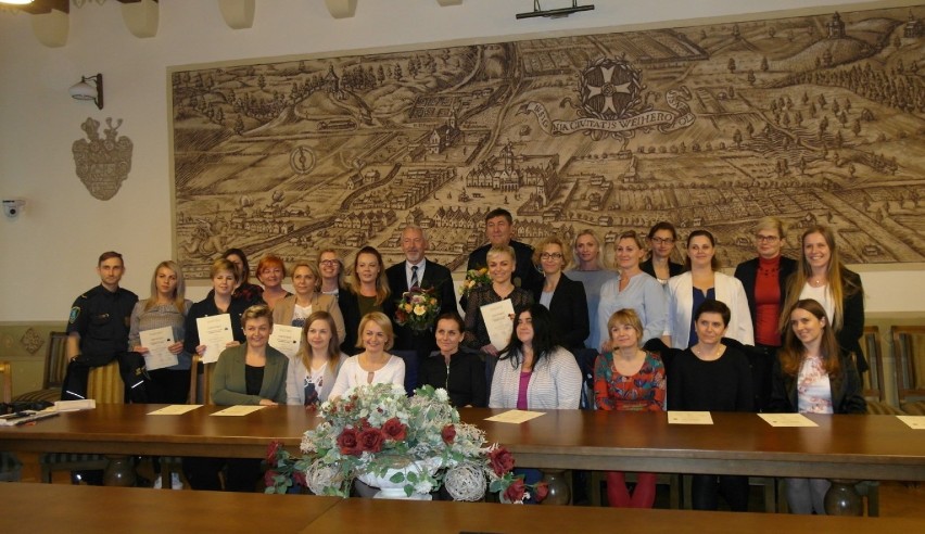 Kurs samoobrony dla kobiet w Wejherowie - wręczenie certyfikatów