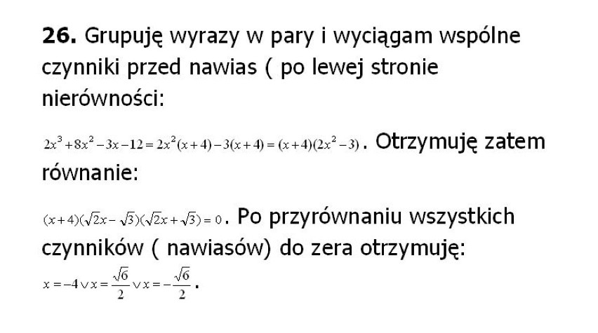 MATEMATYKA ODPOWIEDZI - MATURA PRÓBNA OPERON 2013 (listopad 2012)