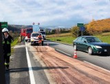 Awaria ciężarówki w Cieniawie utrudniała przejazd DK 28 miedzy Nowym Sączem i Gorlicami