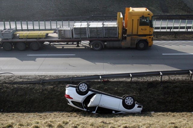 Wypadek na autostradzie A4