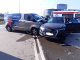 Wypadek drogowy w Tczewie. Zderzyły się trzy pojazdy