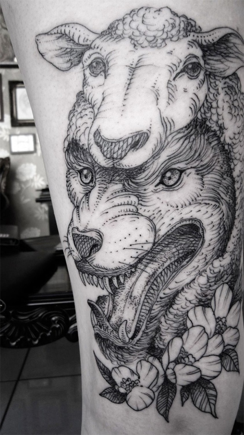 Te surrealistyczne tatuaże ze zwierzętami naprawdę dają do...