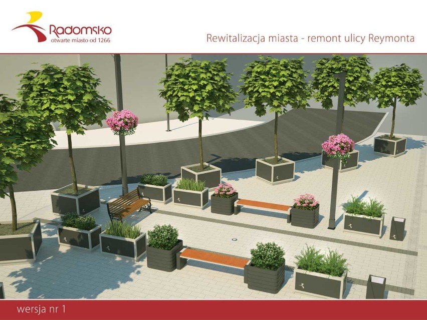 Jak będzie wyglądała ulica Reymonta w Radomsku po rewitalizacji? [WIZUALIZACJE]