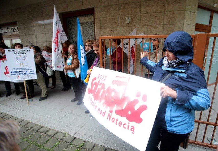 Protest pielęgniarek w Szczecinie