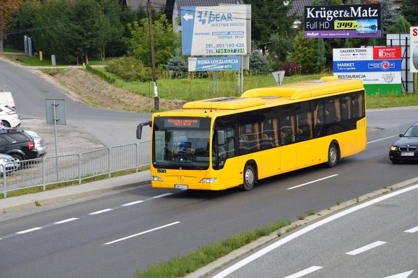 Żółte autobusy mają kursować na linii Myślenice-Kraków...