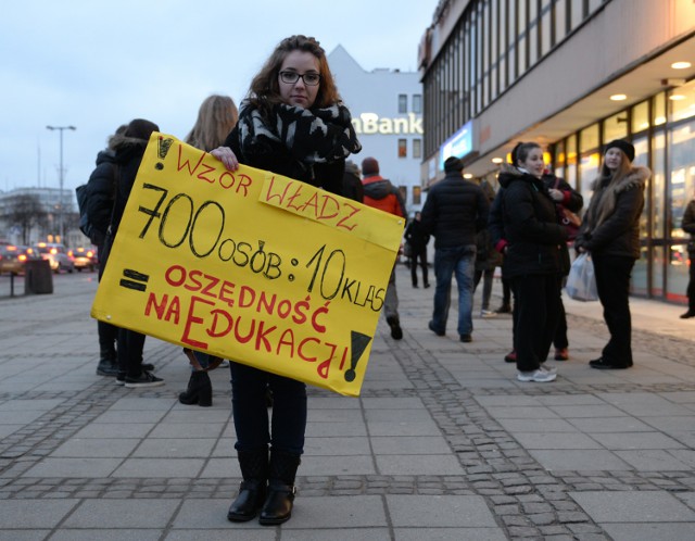 Protest uczniów w Gdańsku