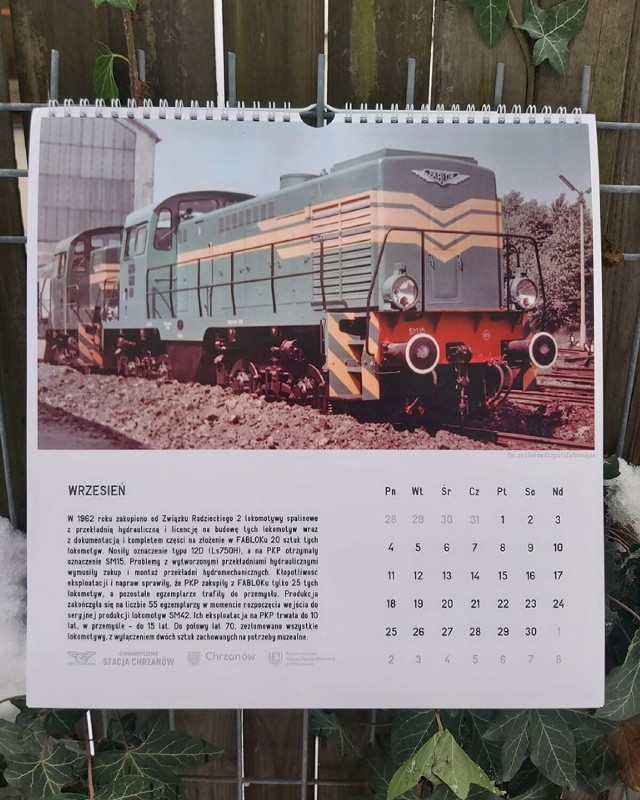 Gratka dla miłośników kolei. Kalendarz z lokomotywami produkowanymi w Fabloku