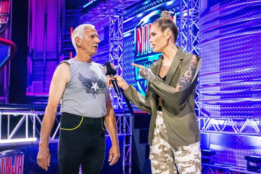 Marek Buchowski podczas nagrania programu Ninja Warrior