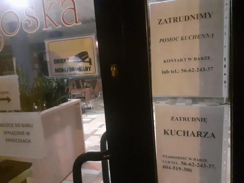 Bar "Małgośka" przy ul. Szczytnej w Toruniu poszukuje...