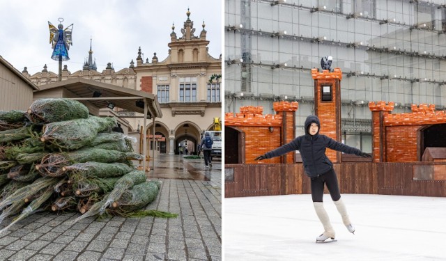Na Rynku Głównym pojawiają się już świąteczne drzewka i drewniane budki Jarmarku Bożonarodzeniowego, a przy Galerii Krakowskiej stanęła wielka choinka i zaskakujące lodowisko... niczym jak w zamku! Zobaczcie zdjęcia