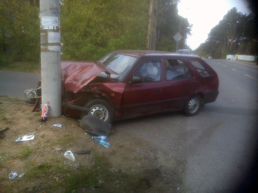 Wypadek na skrzyżowaniu ulic Mielęcińskiej i Brzozowej