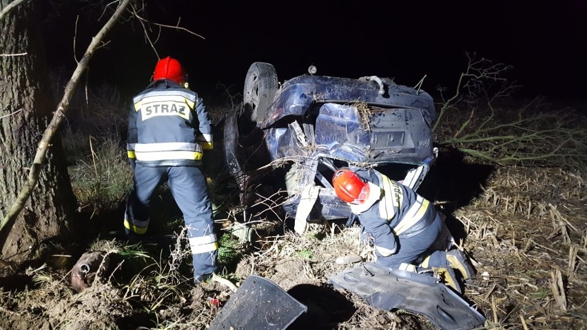 Niebezpieczny wypadek na trasie Opalenica - Lwówek