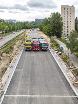 Próby obciążeniowe na wiadukcie al. Śmigłego-Rydza w Łodzi. Zobaczcie super ZDJĘCIA