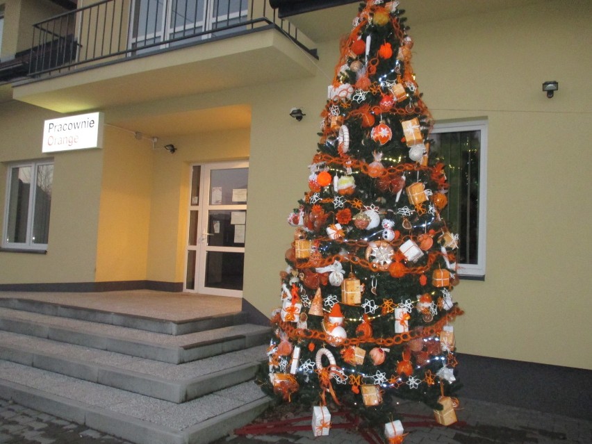 Lgota Mokrzesz: świąteczne drzewko stanęło przed pracownią Orange [ZDJĘCIA]