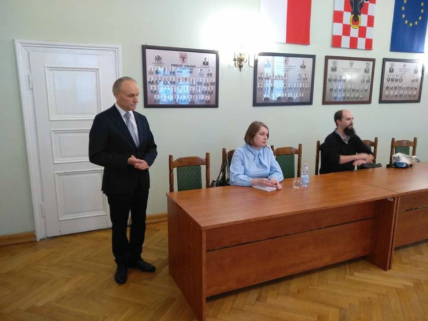Ukraińscy samorządowcy spotkali się ze starostą Krzysztofem...