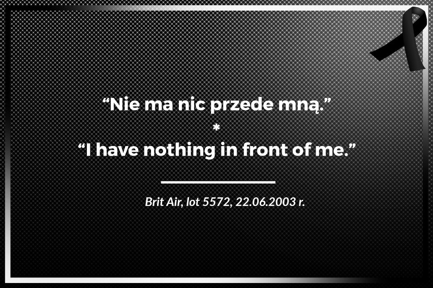 Wstrząsające słowa pilotów nagrane tuż przed katastrofą