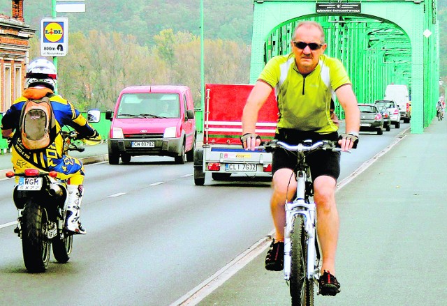 Andrzej Galczak jechał rowerem