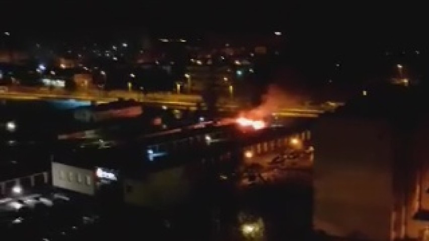 Pożar samochodów na ulicy Toruńskiej we Włocławku