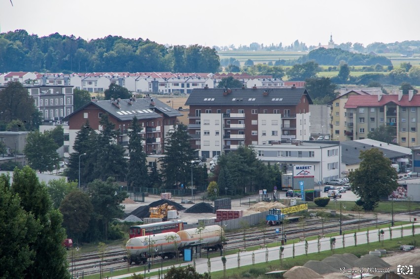 Pleszew z lotu ptaka. Miasto „z góry” uwiecznił Roman...