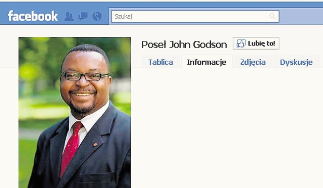 Profil posła Godsona już można odwiedziać na Fecebooku