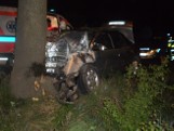 Wypadek w miejscowości Adamów Kolonia. Audi uderzyło w drzewo