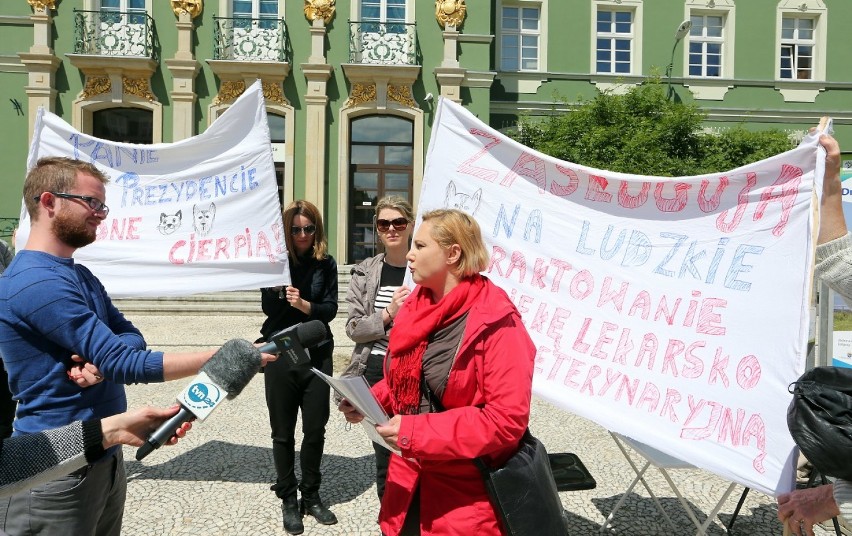 Protest przeciwko sytuacji w schronisku dla zwierząt w Szczecinie [wideo, zdjęcia]