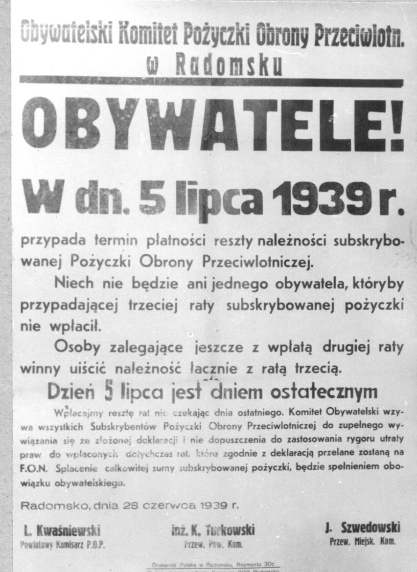 Wrzesień 1939 w Radomsku - Zdjęcia pochodzą z archiwum...