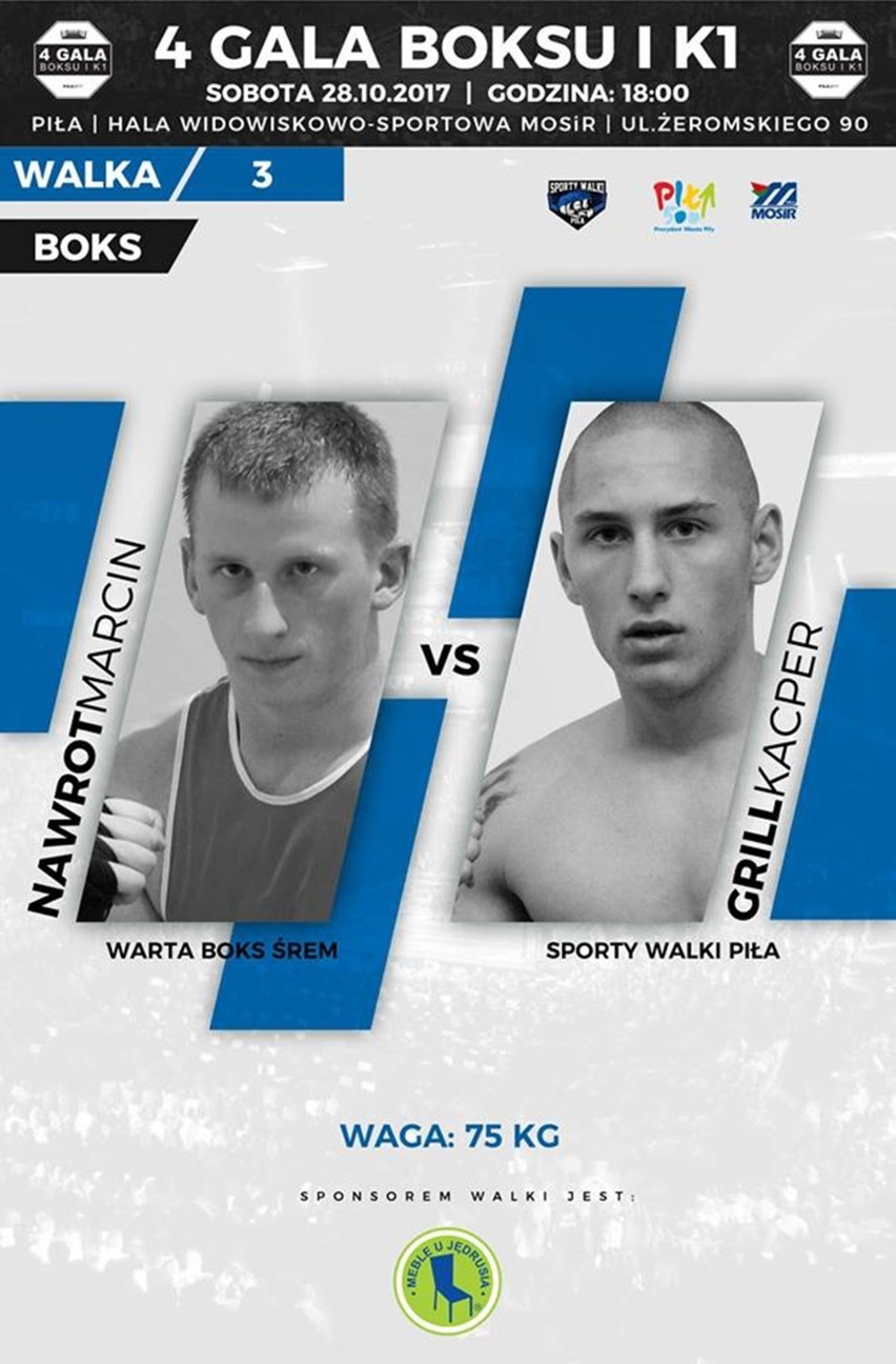 Sporty walki: w sobotę w Pile Gala Boksu i K1. W walce wieczoru Dawid Nitek i Joachim Żołnowski