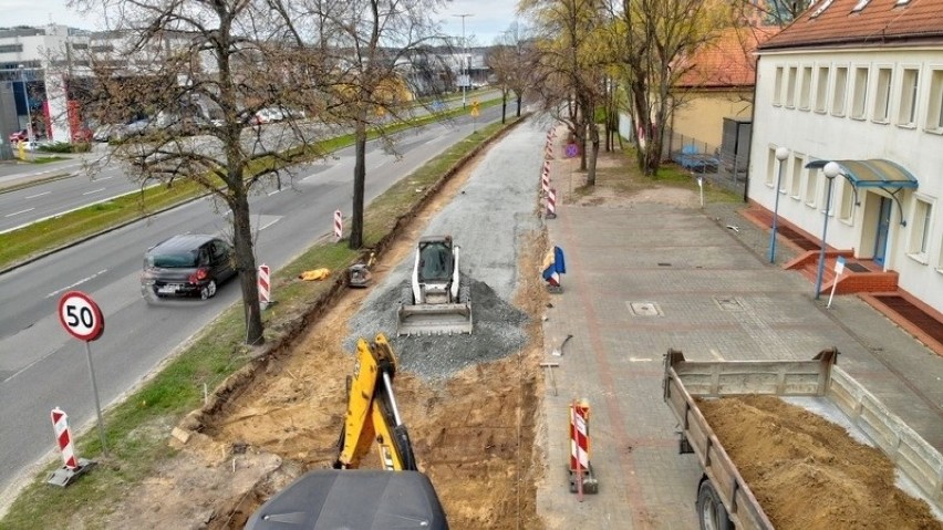 Gdańsk: Ruszyła budowa ścieżki rowerowej na al. Grunwaldzkiej. Wykonawca rozpoczął pracę [ZDJĘCIA]