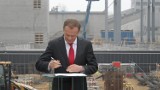 Donald Tusk w Tychach [ZDJĘCIA]. Wmurowanie aktu erekcyjnego pod budowę bloku energetycznego