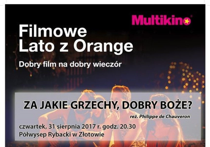 Kino letnie na Półwyspie Rybackim z Orange w Złotowie zaprasza