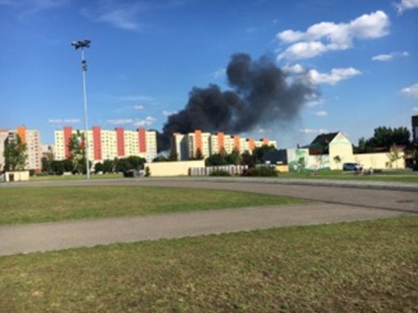 Pożar Klimontów: kłęby dymu nad Sosnowcem [ZDJĘCIA]