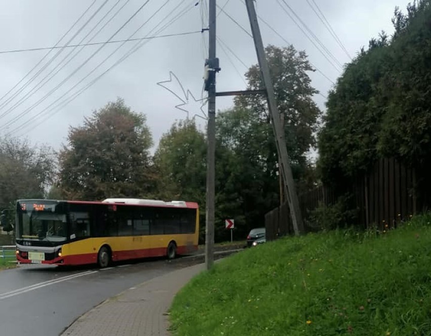 Wypadek autobusu w Wodzisławiu