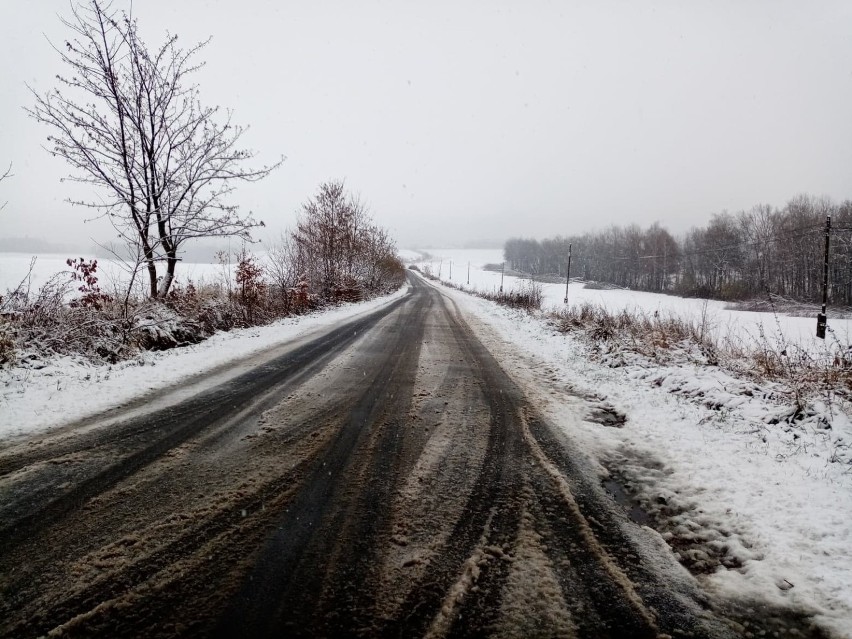 Zima w Górach Opawskich. Spadł pierwszy śnieg