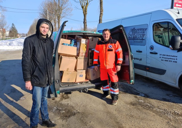 Z Bełchatowa na Ukrainę pojechał transport z darami