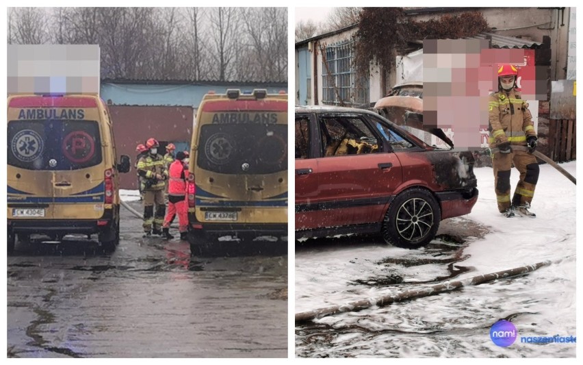 Wybuch butli z gazem LPG w samochodzie we Włocławku