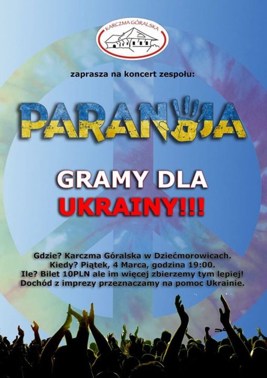 W piątek 4 marca w Karczmie Góralskiej w Dziećmorowicach koncert dla Ukrainy