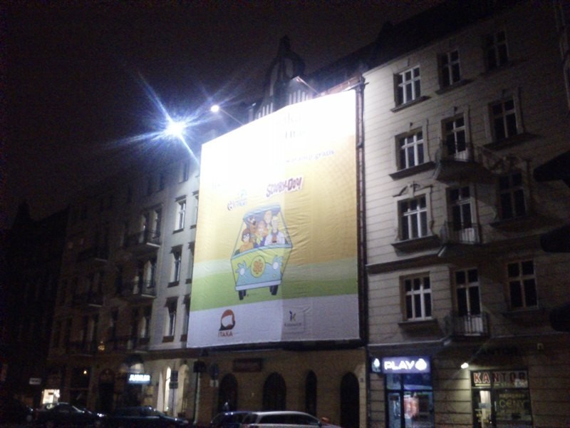 Reklamy w centrum Katowic