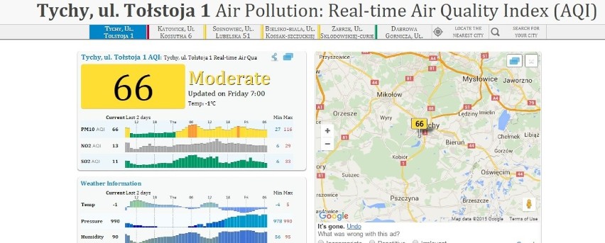 Dane z porannego monitoringu powietrza potwierdzają, że...