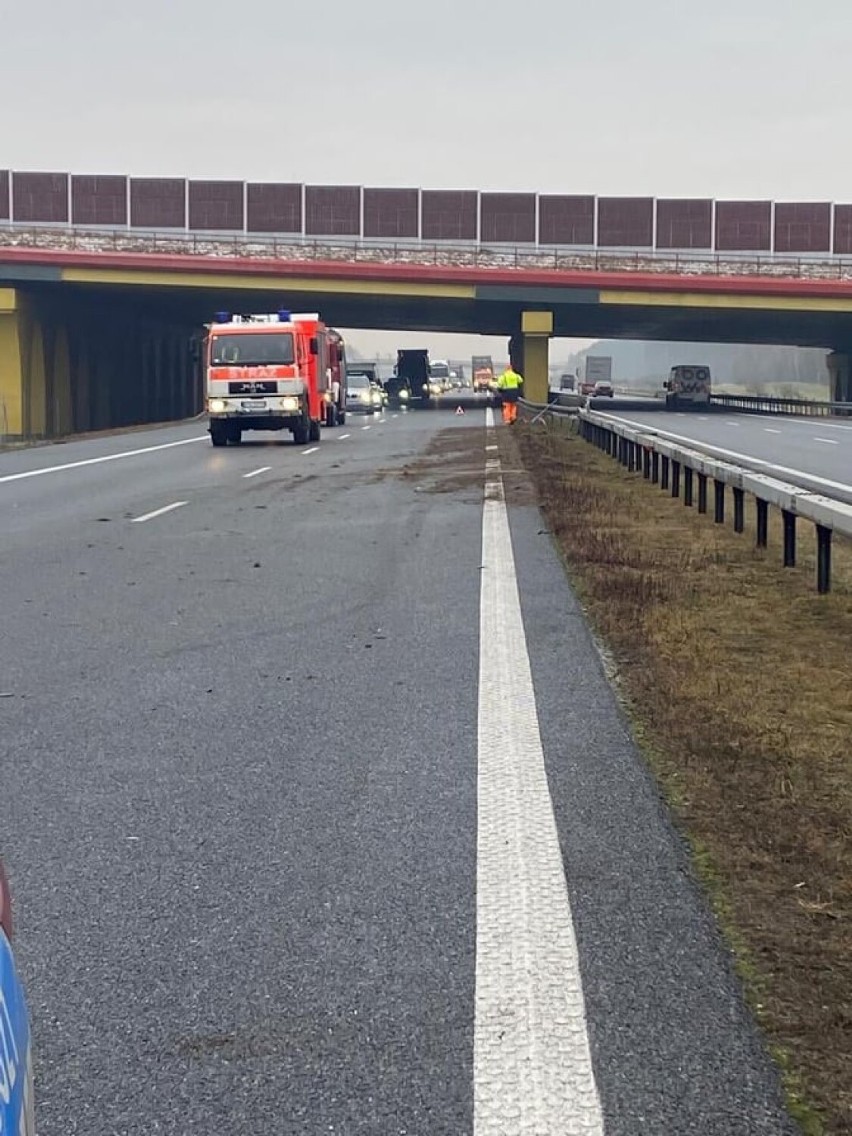 Na 485 km autostrady występowały utrudnienia dla kierowców....