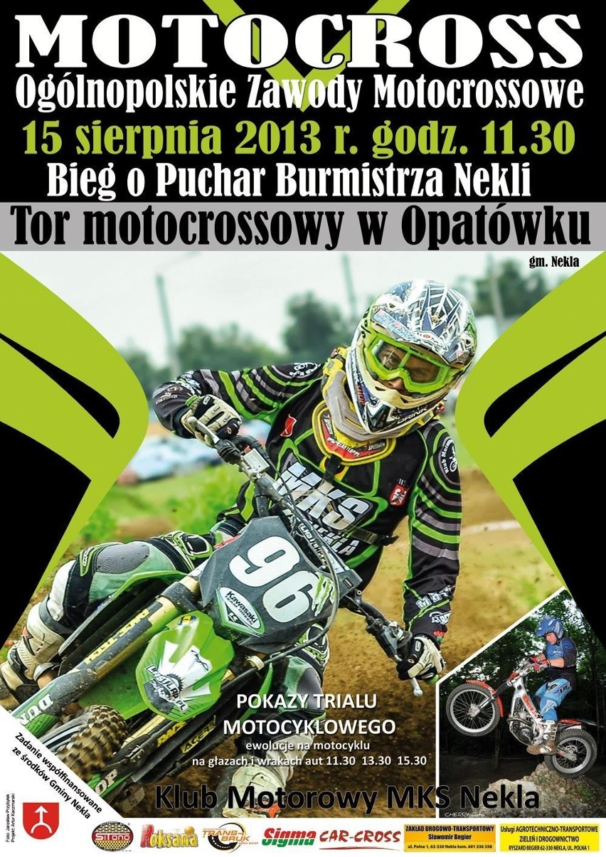 Motocross w Opatówku - zawody 15 sierpnia.