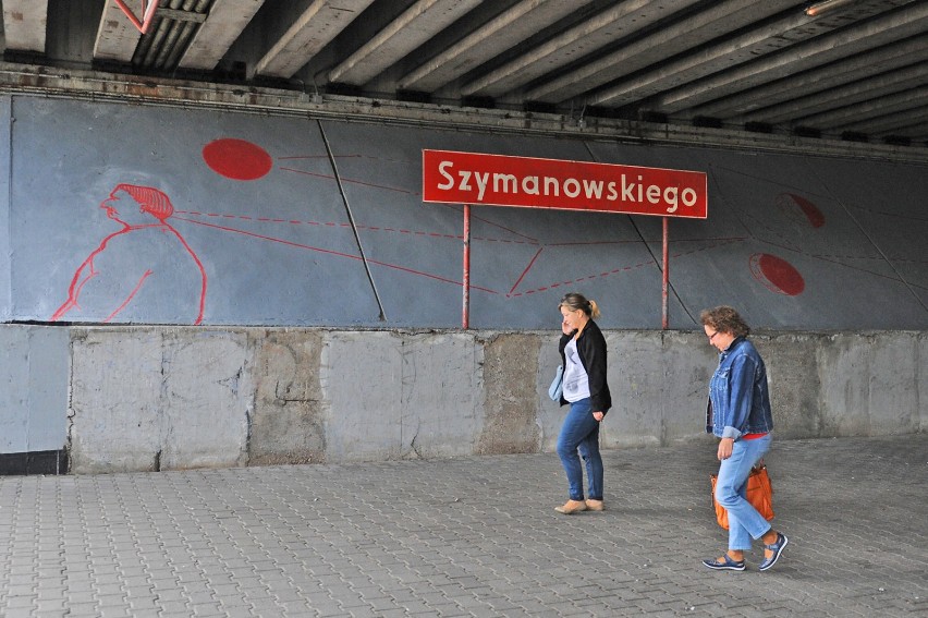 Przystanek PST Szymanowskiego ma nowy mural