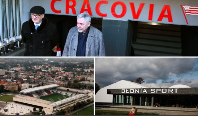 Firma Comarch, której prezesem jest Janusz Filipiak (z lewej), niedługo może przejąć udziały w klubie MKS Cracovia od gminy Kraków, której głównym reprezentantem jest prezydent Jacek Majchrowski (z prawej).